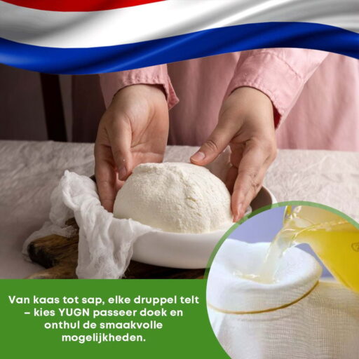 YUGN Kaasdoek Set – 2x 95x95 cm – Biokatoen – Neteldoek 7