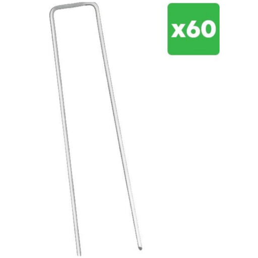 Gegalvaniseerde gronddoekpennen voor worteldoek – set van 60 stuks