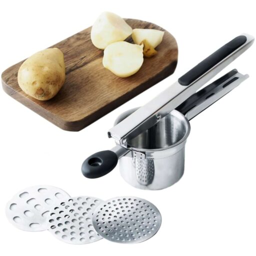pureeknijper RVS met 3 schijven voor aardappelpuree en groente