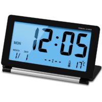 YUGN compacte digitale reiswekker met LED display en lichtgevende cijfers