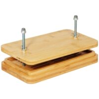 tofu pers van bamboe en RVS