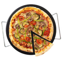 BLACK Pizzasteen Met Pizzasteenrek 33 CM